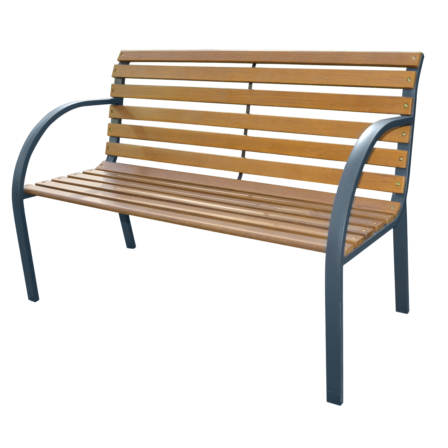 Central Park tuinbank City 2-zits staal FSC eucalyptushout