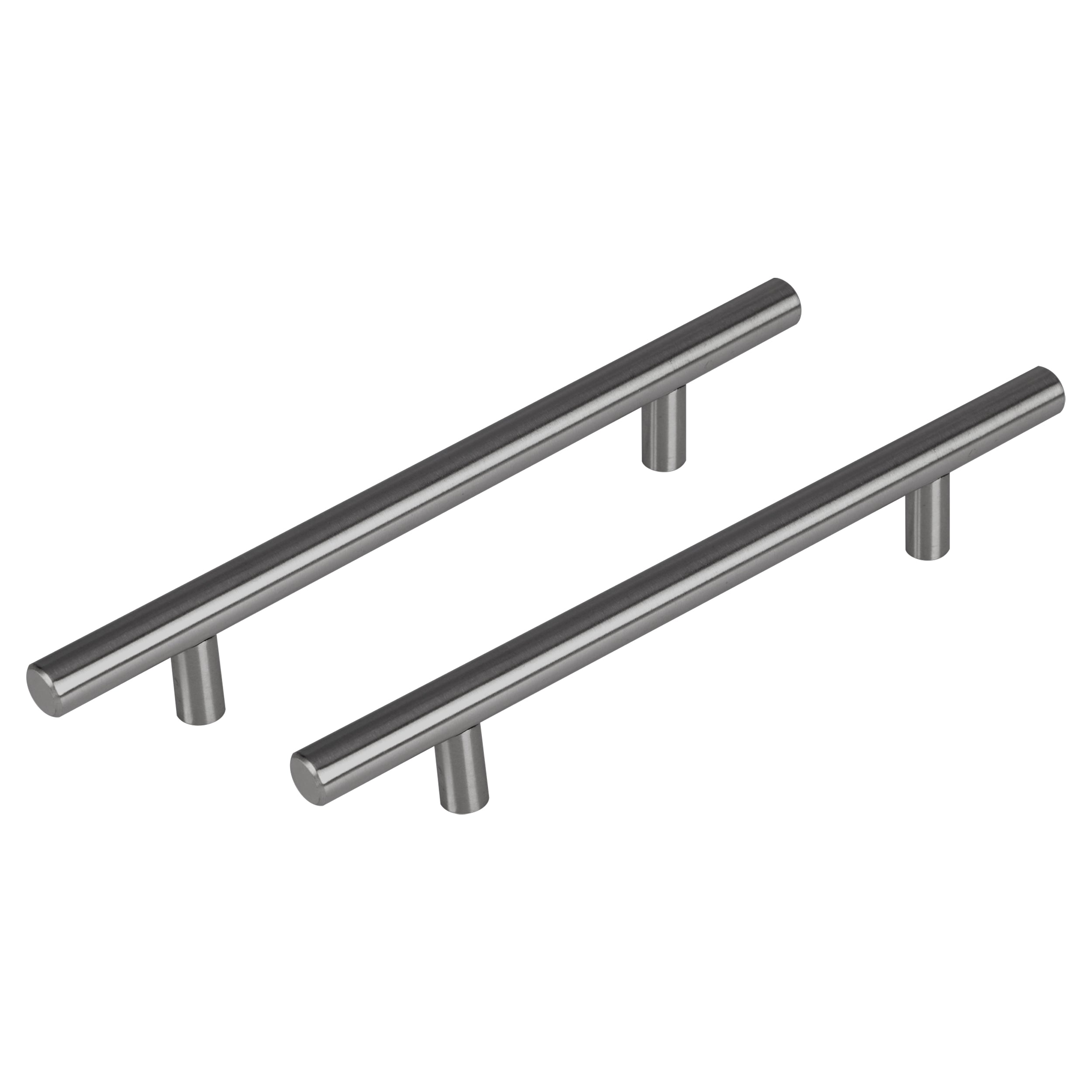 Differnz Amsterdam gun metal Roestvrij staal Hartafstand 128 mm 2 stuks