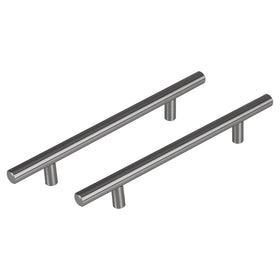 Differnz Amsterdam gun metal Roestvrij staal Hartafstand 128 mm 2 stuks