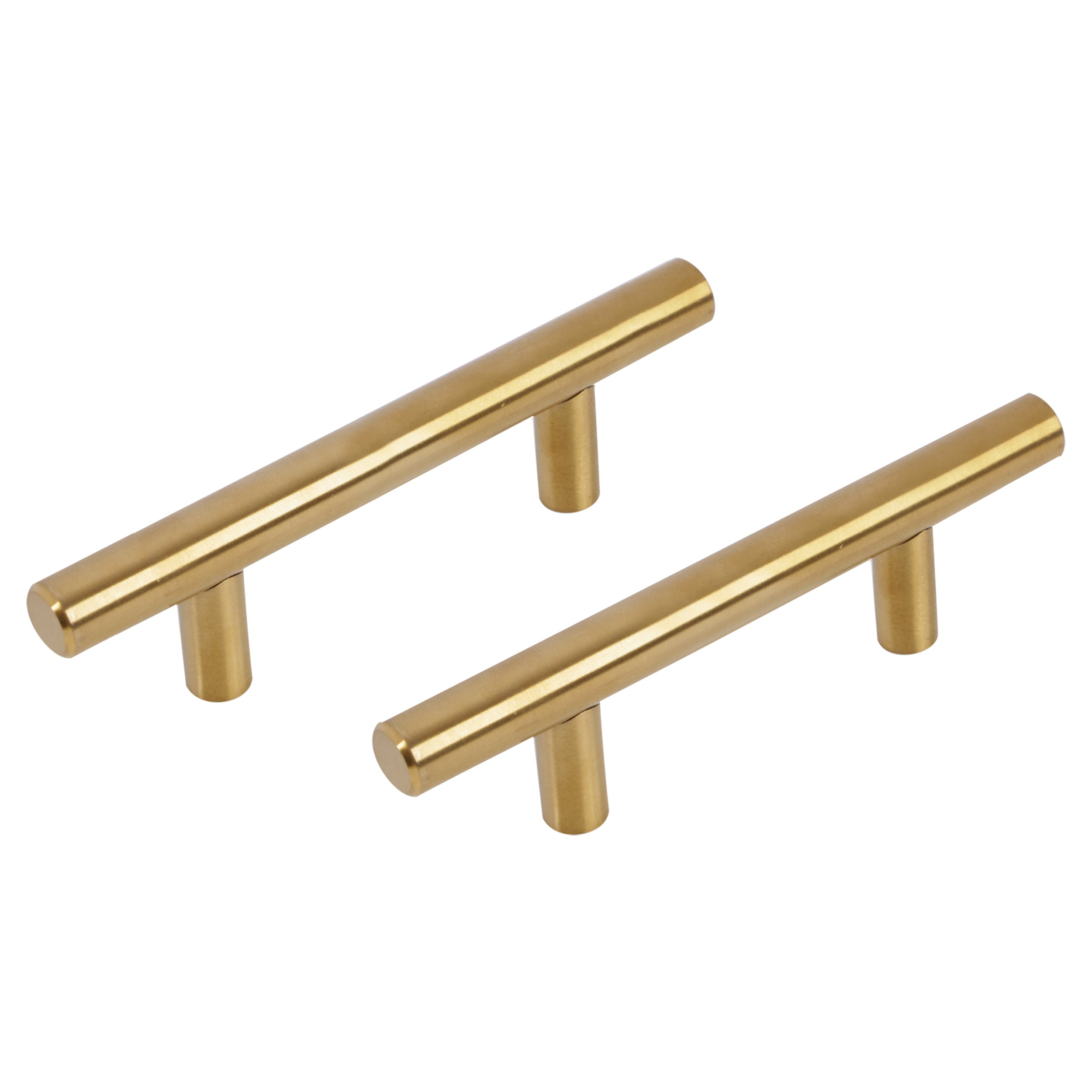 Differnz Amsterdam geborsteld goud Roestvrij staal Hartafstand 64 mm 2 stuks