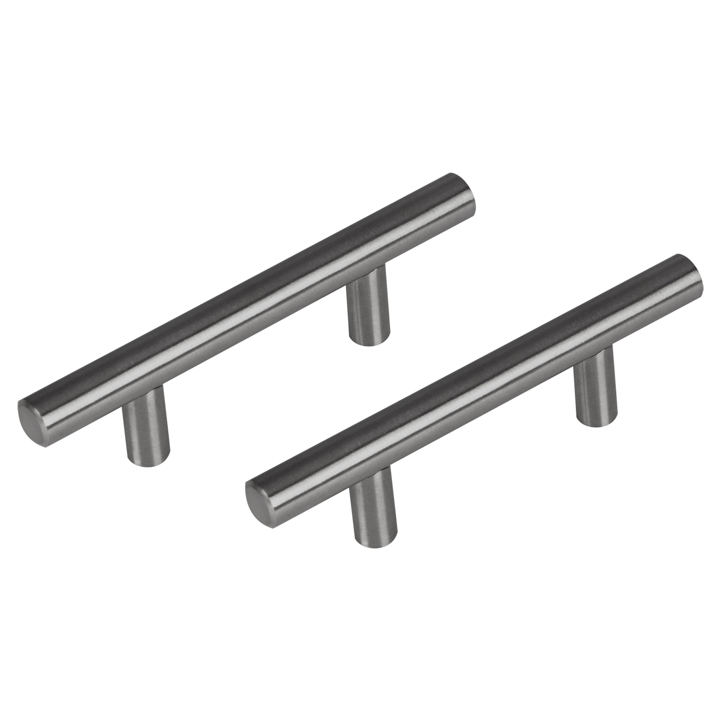 Differnz Amsterdam gun metal Roestvrij staal Hartafstand 64 mm 2 stuks