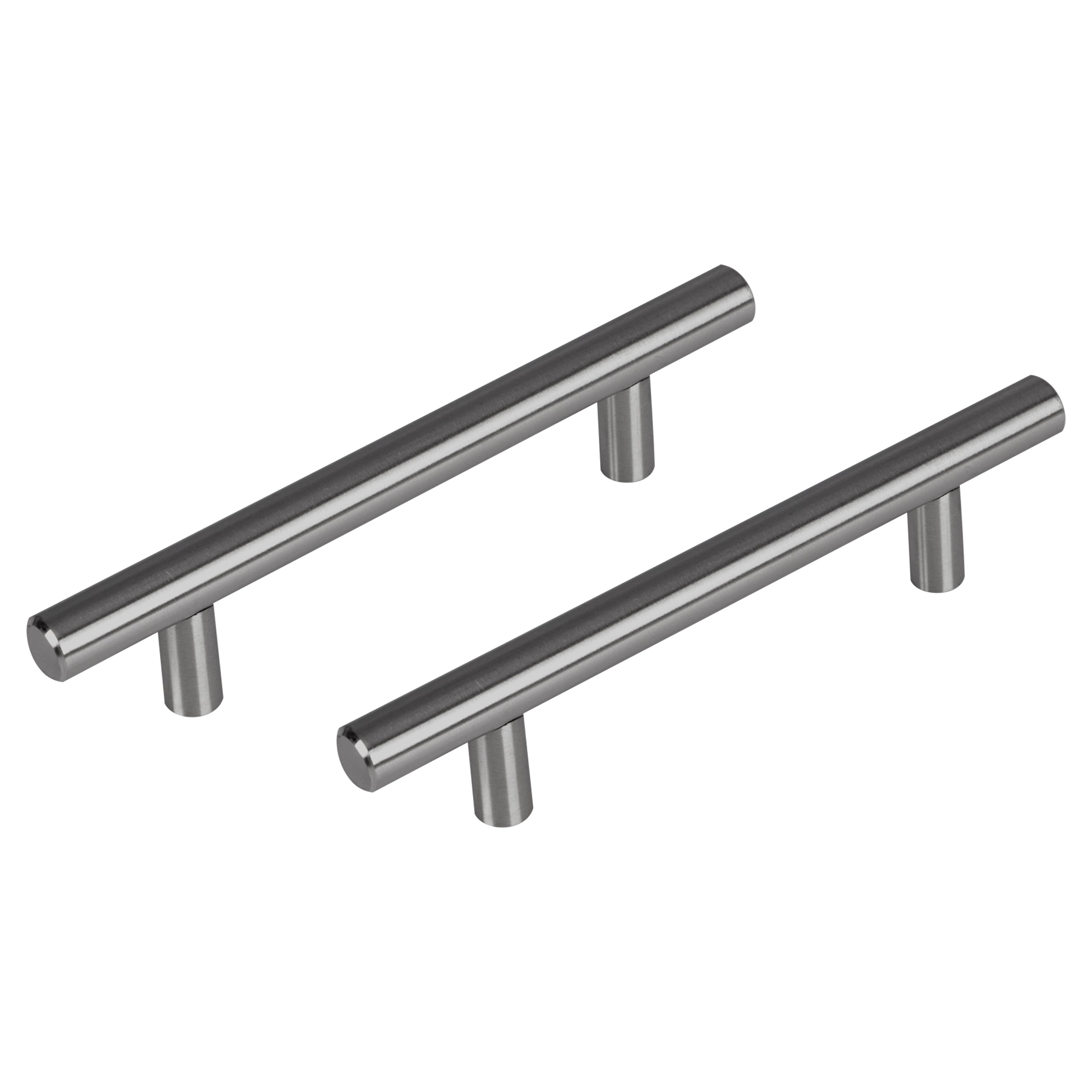 Differnz Amsterdam gun metal Roestvrij staal Hartafstand 96 mm 2 stuks