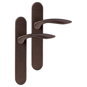 Differnz Signature Serie Groningen Deurklink ovaal Langschild blind donker brons Roestvrij staal