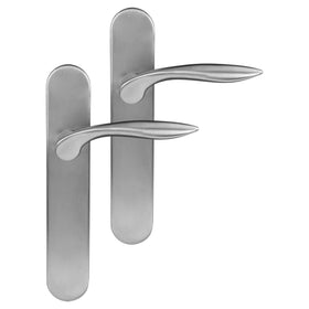 Differnz Signature Serie Groningen Deurklink ovaal langschild blind Satijnchroom Roestvrij staal