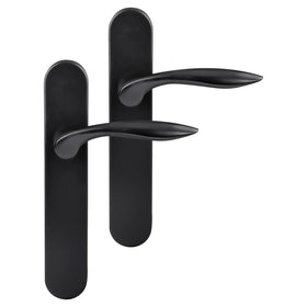Differnz Signature Serie Groningen Deurklink ovaal langschild blind matt zwart Roestvrij staal