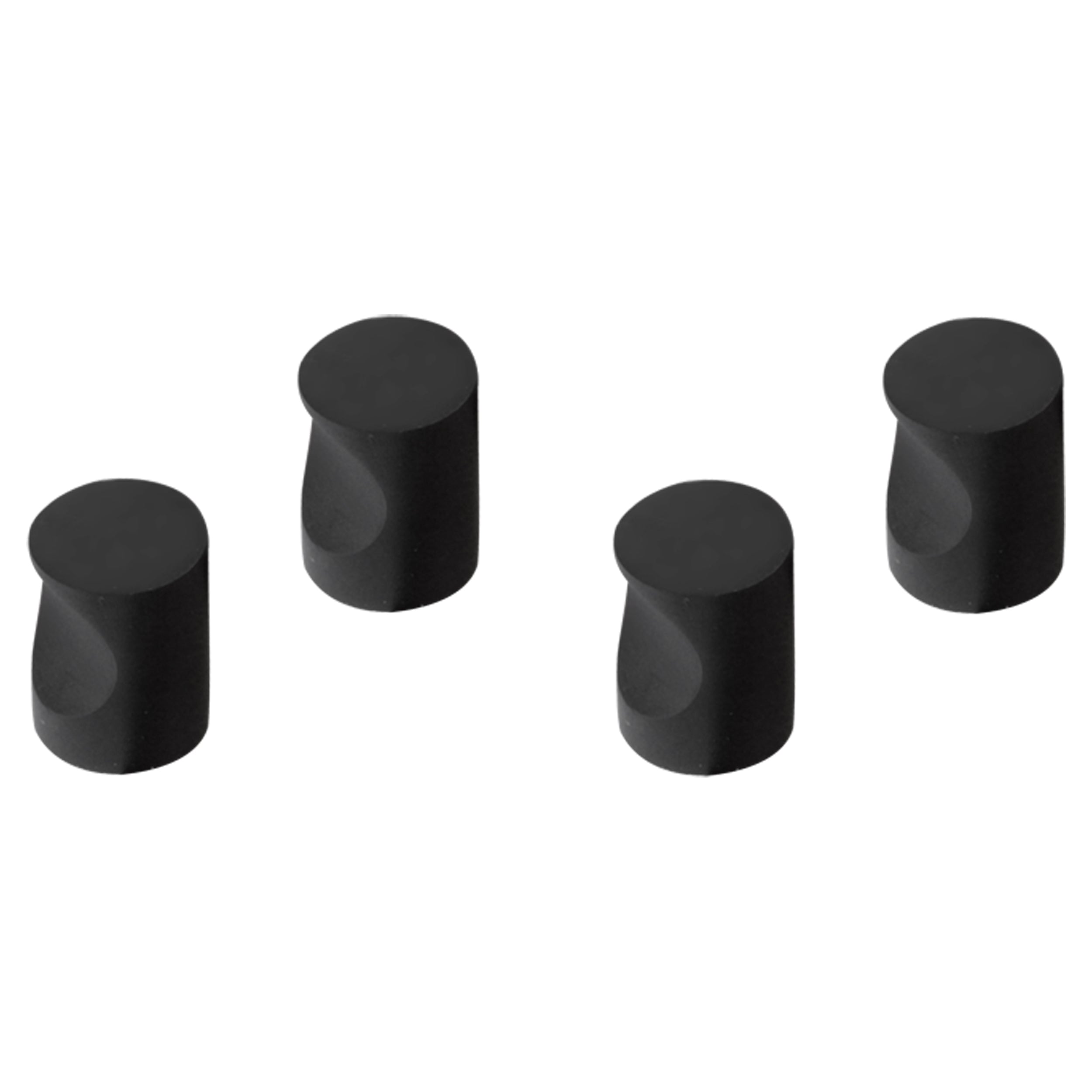 Differnz meubelknop cilinder 12 mm mat zwart 4 stuks