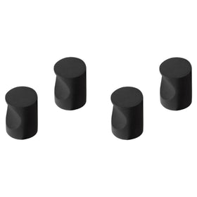 Differnz meubelknop cilinder 12 mm mat zwart 4 stuks