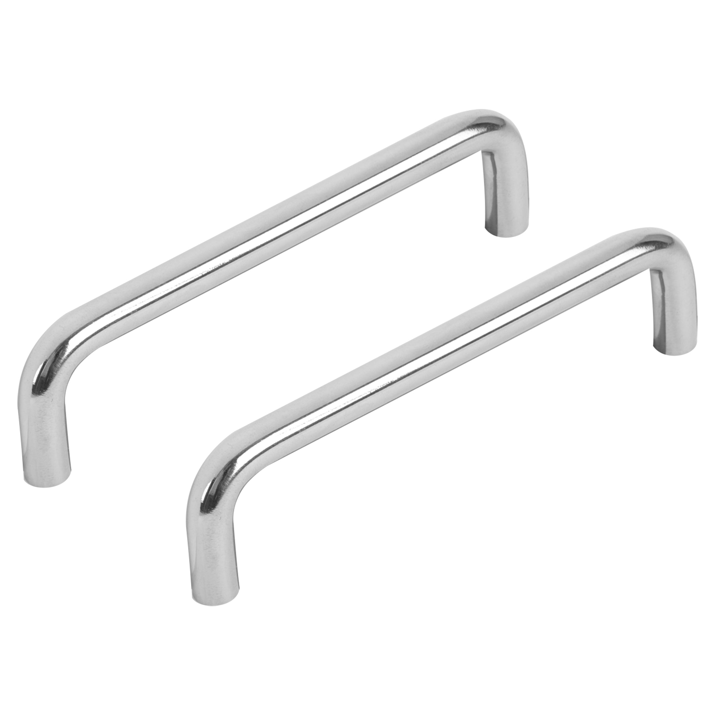 Differnz mat chroom Hartafstand 128 mm 2 stuks