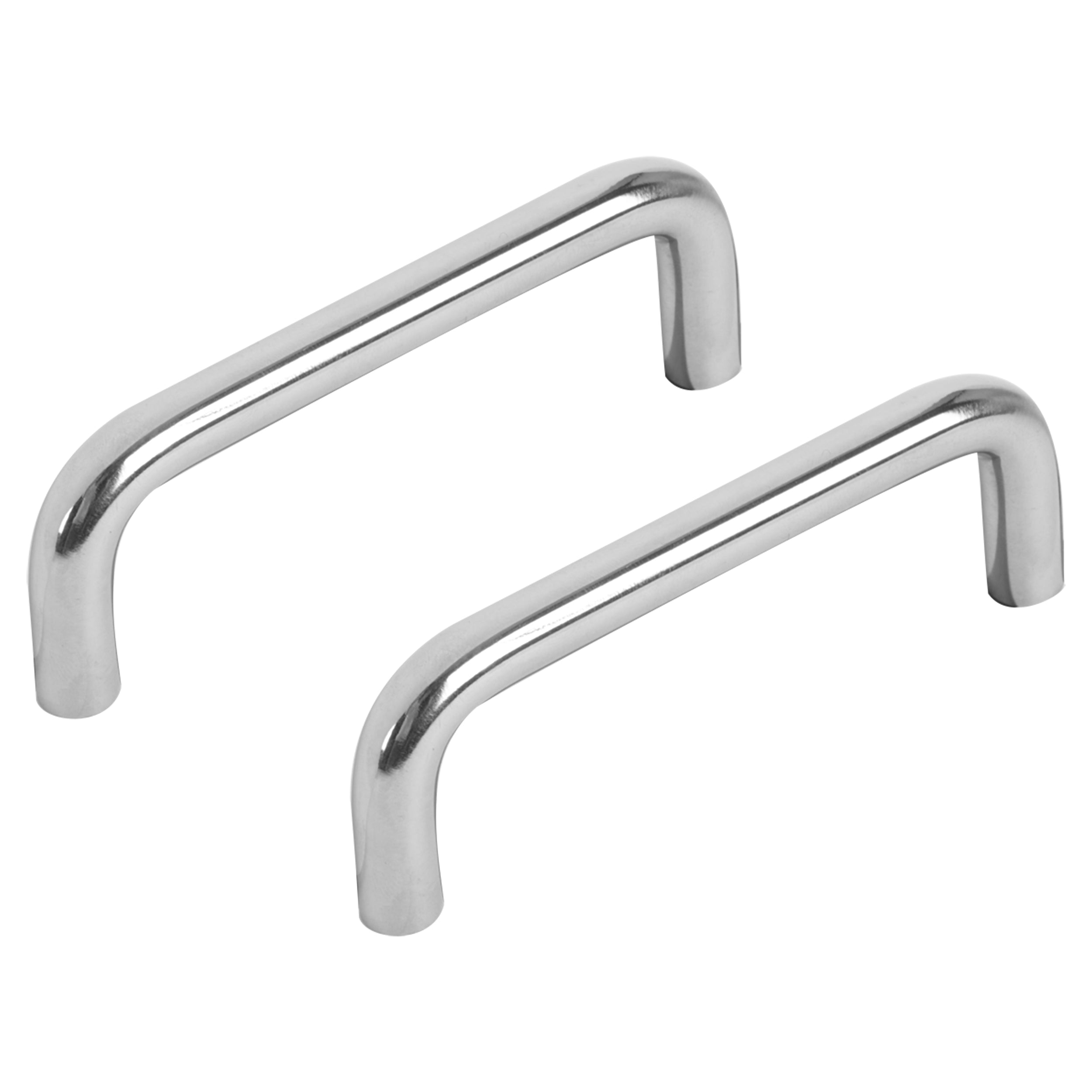 Differnz mat chroom Ijzer Hartafstand 96 mm 2 stuks