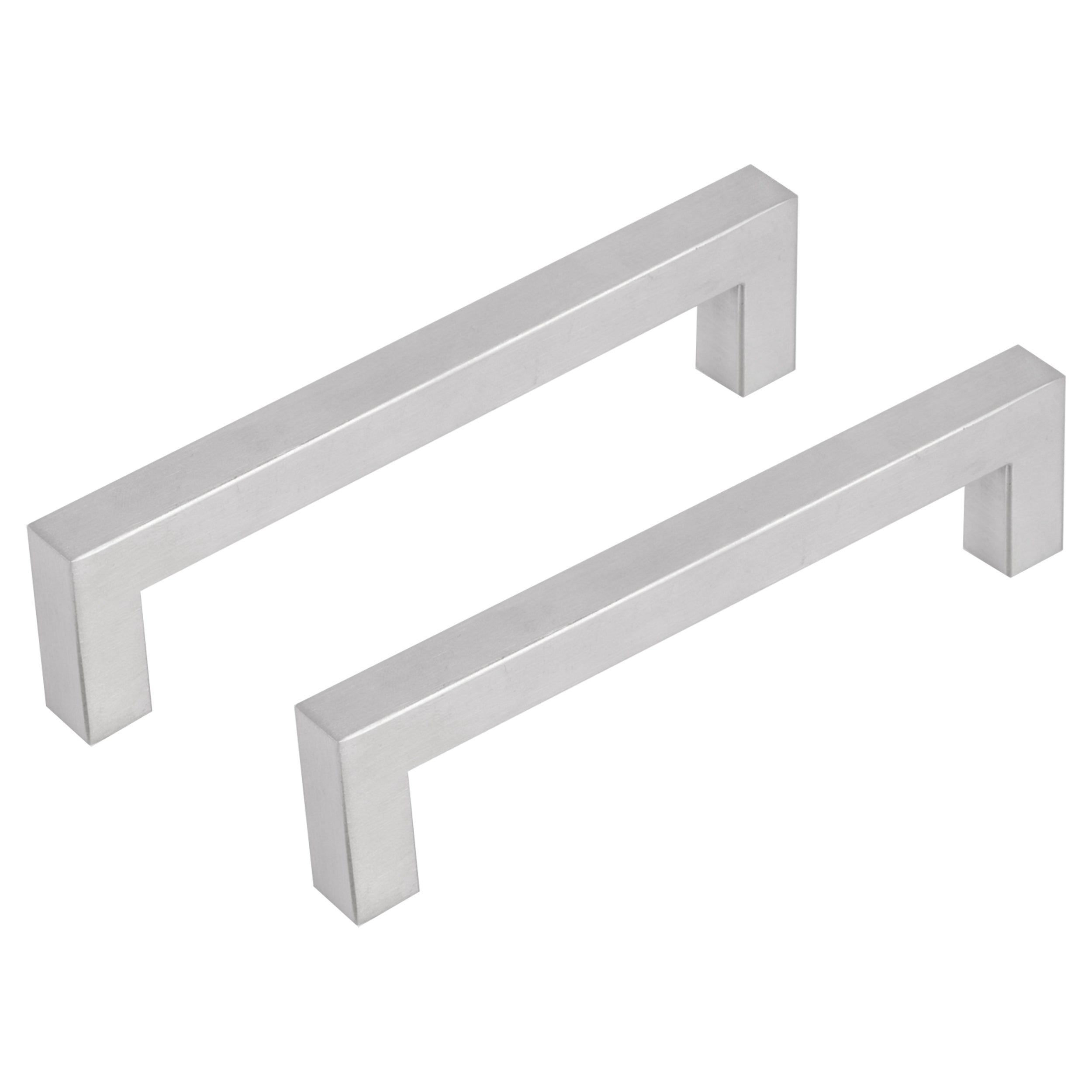 Differnz mat chroom Roestvrij staal Hartafstand 128 mm 2 stuks