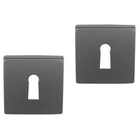 Differnz Signature Serie vierkante rozet Buntbart gun metal