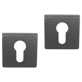 Differnz Signature Serie vierkante rozet Profielcilinder gun metal