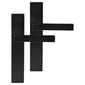 Differnz Signature Serie Tilburg Deurklink vierkant langschild blind matt zwart Roestvrij staal