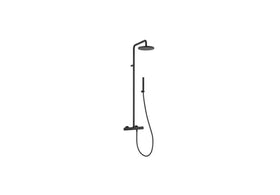 Plieger Douchesysteem Napoli Thermostatisch met douchekraan, hoofddouche 20cm en Handdouche Zwart