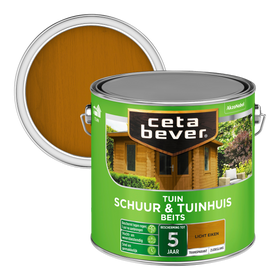 CetaBever transparant  schuur- & tuinhuis beits 006 licht eiken 2,5 l