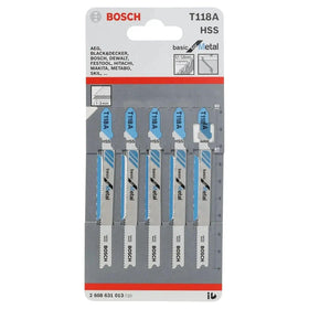 Bosch Decoupeerzaagblad T118A basic thin metal 5-pak