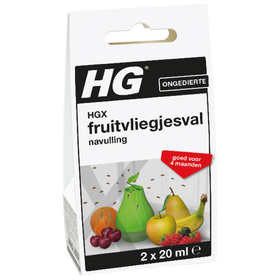 HGX fruitvliegjesval navulling 2x 20ml NL