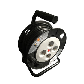 Sencys haspel 25m 3G1.0 grijs