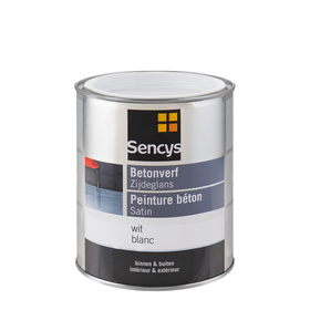 Sencys betonverf zijdeglans wit 750ml