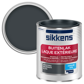 Sikkens Binnen Houtlak - Zijdeglans - Antracietgrijs - 750ml