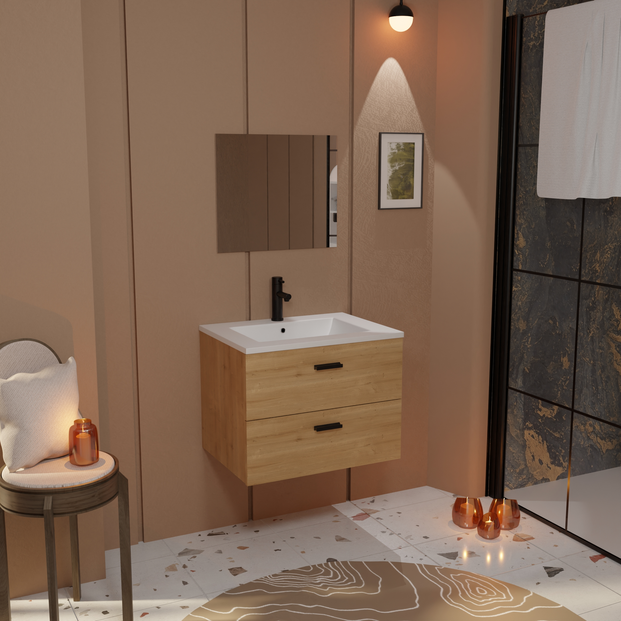 Aurlane Badmeubelset Neo 60 hout