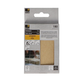Sencys Schuurvel - P180 - Stearaat Wit - 70x100mm - 5 Stuks