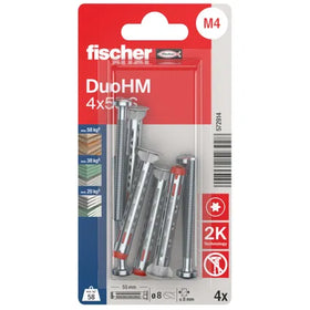 Fischer plug voor holle wand DuoHM metaal - diam. 4x55mm - 4 stuks