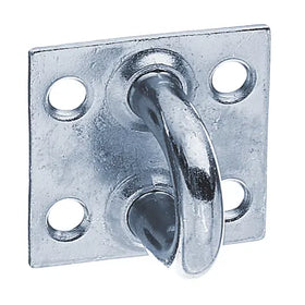 Oog op plaat blauw verzinkt 37x26mm