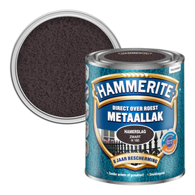Hammerite metaalverf Hamerslag zwart H160 750ml