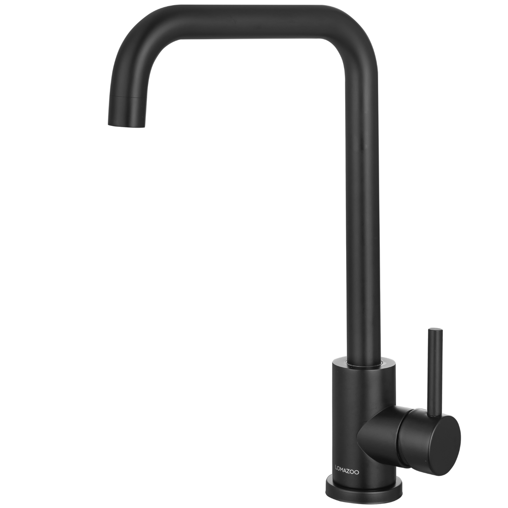 LOMAZOO keukenkraan zwart Thyone RVS