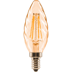 Sencys Ledfilamentlamp Kaars CT35G Twisted - Amber - D3,5cm - Warm Wit - E14 - 4,5W