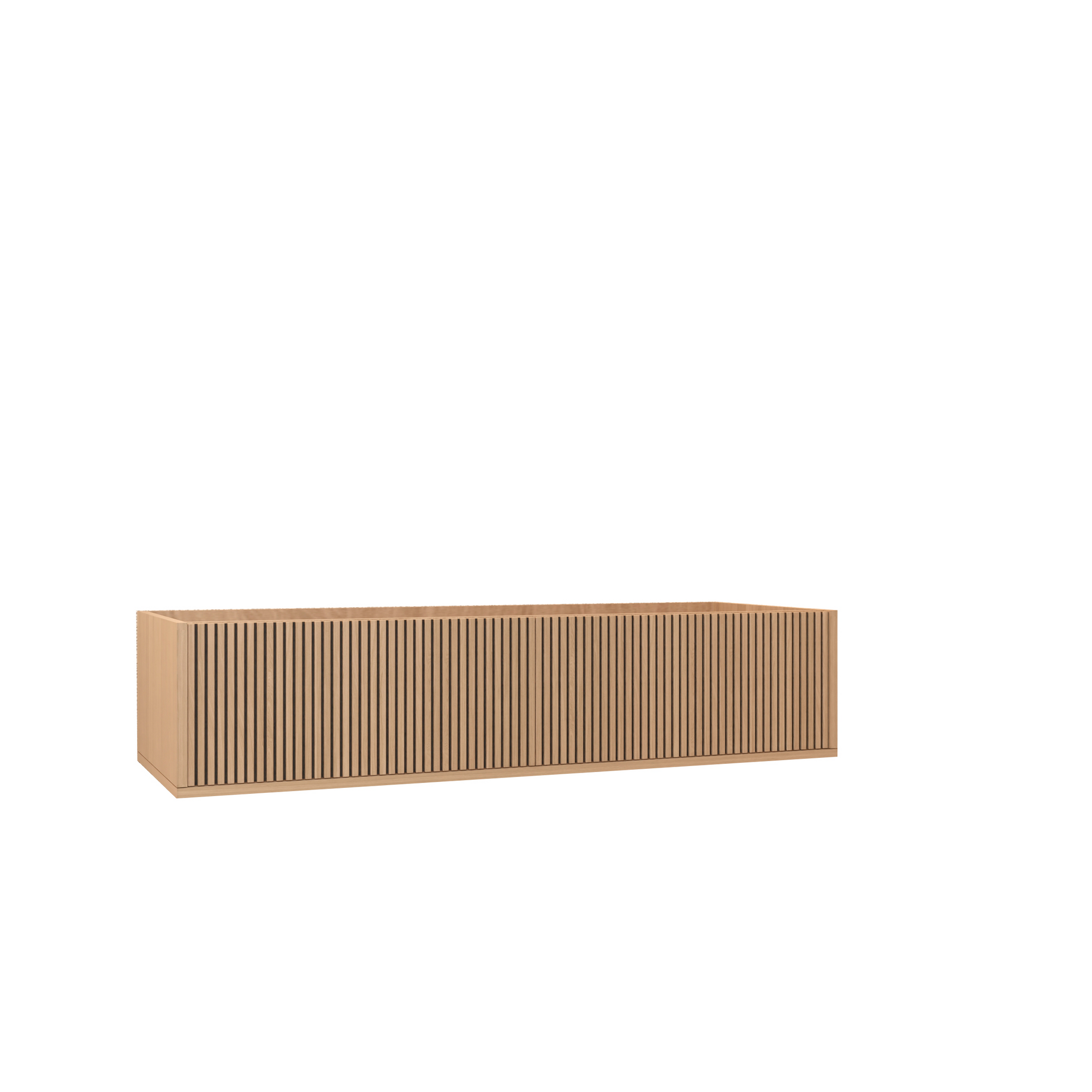 Aurlane Wastafelonderkast Fuji 120cm - Zwart En Houtdecor - Met 1 Lade