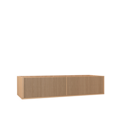 Aurlane Wastafelonderkast Fuji 120cm - Zwart En Houtdecor - Met 1 Lade