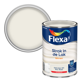 Flexa Houtlak Strak in de Lak - Hoogglans - Gebroken Wit RAL 9010 - 1,25L