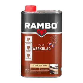 Rambo werkblad olie transparant mat kleurloos 0,5L