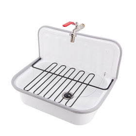 Aquavive Wasbak Clean Sink - Staal - Vierkant - Wit - 52,5x35x37,5cm