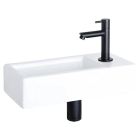 Aquavive Wasbak Temo - Keramiek - Wit - 23,5x43x21cm