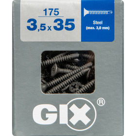 Spax universeelschroef voor droge tussenwand GIX Type D 35x3,5mm 175 st