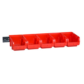 Allit magazijnbak opbergbak ProfiPlus rood 75x512x165mm - 5 stuks