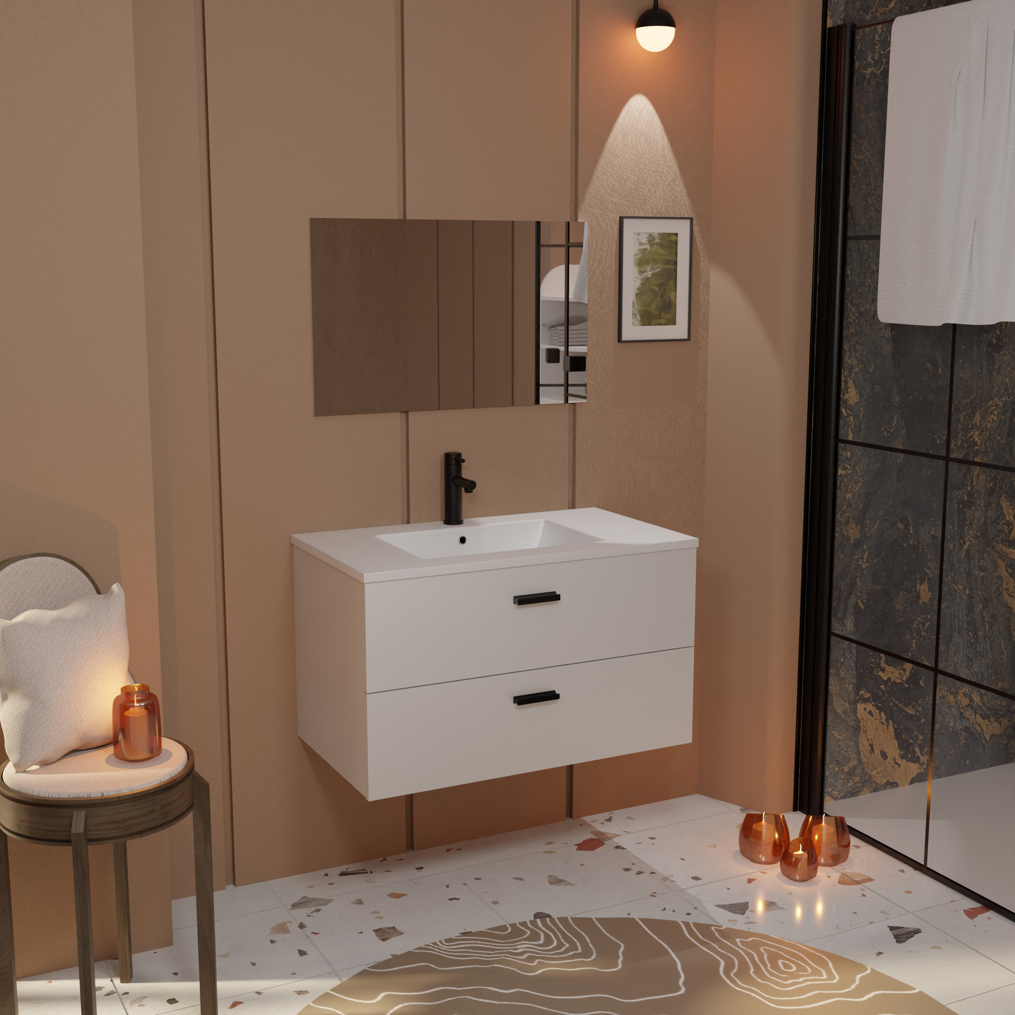 Aurlane Badmeubelset Neo 80 wit