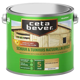 CetaBever beits schuur & tuinhuis natuurlijk effect transparant 2,5L