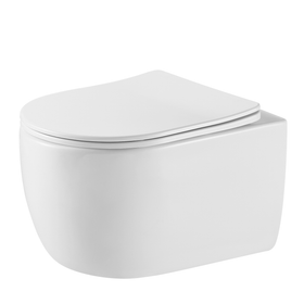 Aquavive Hangtoilet Aveto Randloos - Keramiek - Ovaal - Wit - Verkort 49cm