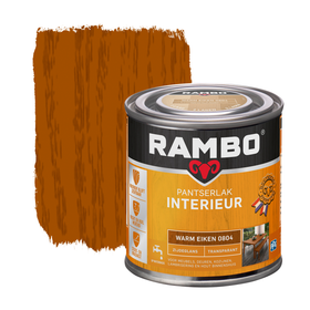 Rambo Pantserlak Interieur Transparant Zijdeglans 0804 Warmeiken 0,25 Ltr