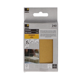 Sencys Schuurvel - P240 - Stearaat Wit - 70x100mm - 5 stuks