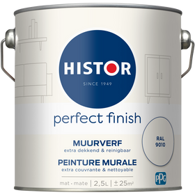 Histor Perfect Finish Muurverf - Mat - RAL 9010 - 2,5L