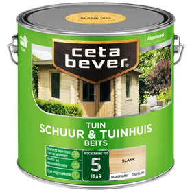 CetaBever transparant schuur- & tuinhuis beits 003 blank 2,5 l