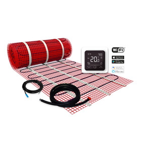 Plieger Heat Vloerverwarmings Kit 50X400cm 2m2 300 Watt incl. Wifi thermostaat Wit