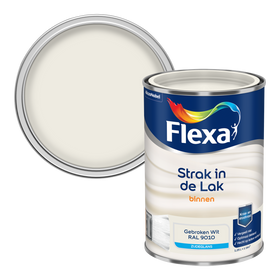 Flexa Houtlak Strak in de Lak - Zijdeglans - Gebroken Wit RAL 9010 - 1,25L