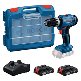 Accuklopboorschroevendraaier GSB 18V-25 (2x GBA 18V 2,0 Ah, lader GAL 18V-20, 63 accessoires)