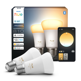 Philips Hue Slimme Ledlamp White Ambiance - A60 - 810lm - E27 - 6W - 2 Stuks